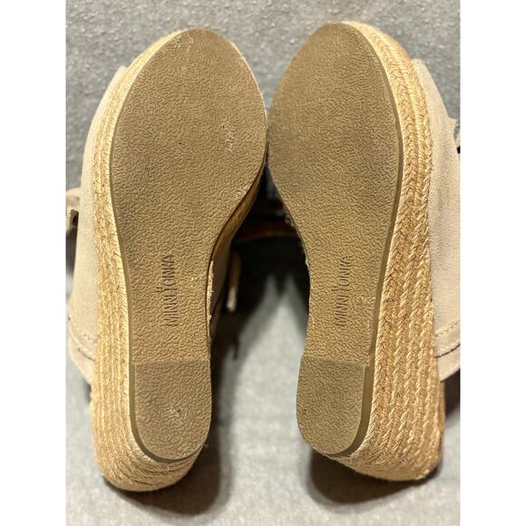 Minnetonka Size 7 Fringe Suede Leather Wedge Slides Sandals Women’s Shoes. - Picture 4 of 7